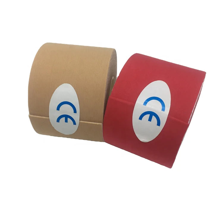 Promotional Custom Color Sticky Nylon Kinesiology Tape Elastic and Cotton Material Skin Color
