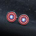 Captain America's Shield Cufflinks Metal Alloy Cufflinks Alloy Accessories for Men Presents Superhero Movie Series