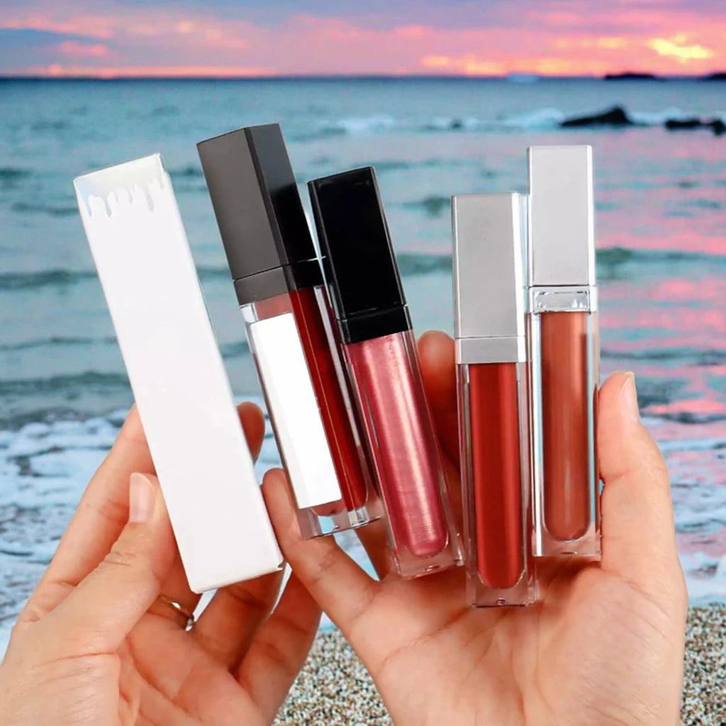 Matte Liquid Lipstick Waterproof Long Lasting Non-Stick Cup Liquid Lipgloss Kiss-proof Durable PInk Led Nude Lip Gloss