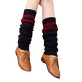 Hot Sale Knee Pads Long Slouchy Socks Winter  Warm Thick Knitted  Black pink Colorful Stripe Cotton Slouch  Socks for Women