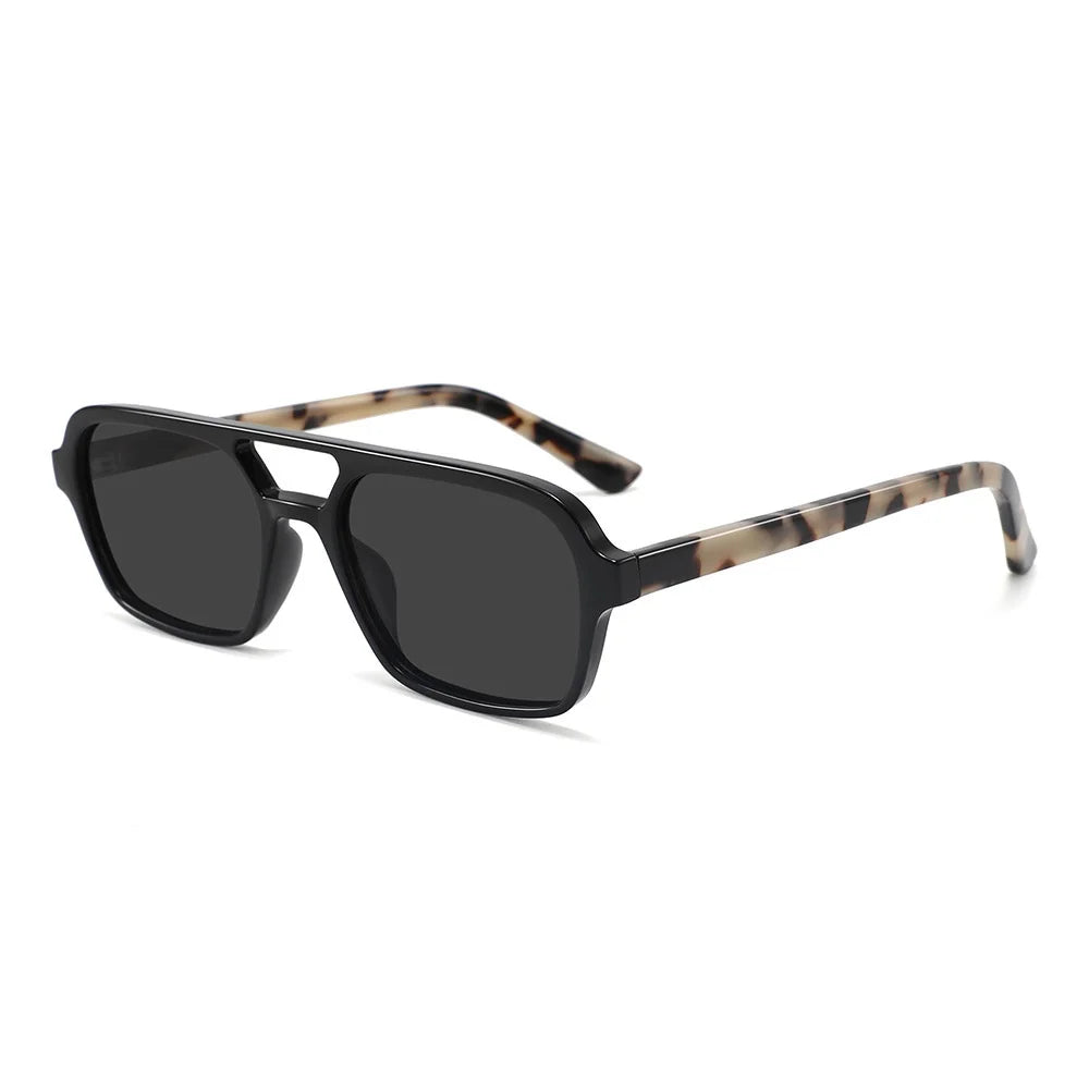 2024 8910 TR90 Sunglasses Narrow Frame Small Face Polarized Anti UV Moisture Personalized Black Gray Lens Square Style Logo Lens