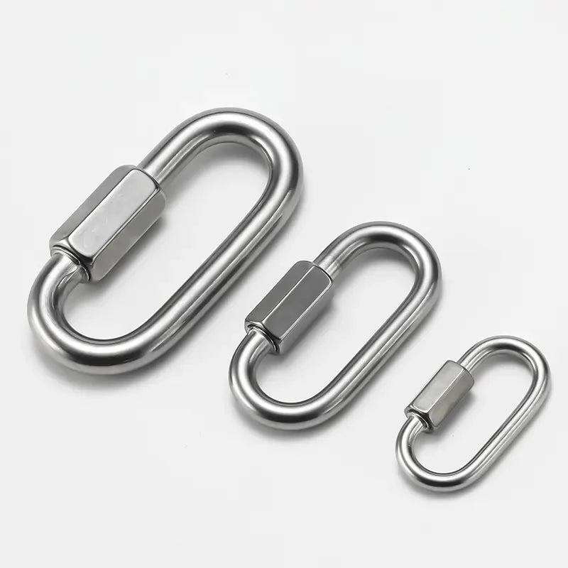 JRSGS Top Quality Grade 304/316 Stainless Steel Quick Link Marine Rigging Hardware Chain Link Fastener Snap Hook / Crabiner