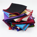 Solid Cotton Handkerchiefs Woven White Black Red Blue Pocket Square Mens Casual Square Pockets Handkerchief Towels
