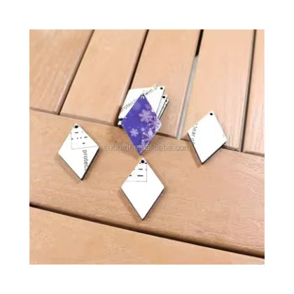 MDFSUB Hot Selling Double Sided Wooden Sublimation Earrings Blank Personalized White Mdf Wooded Blank Sublimation Earrings