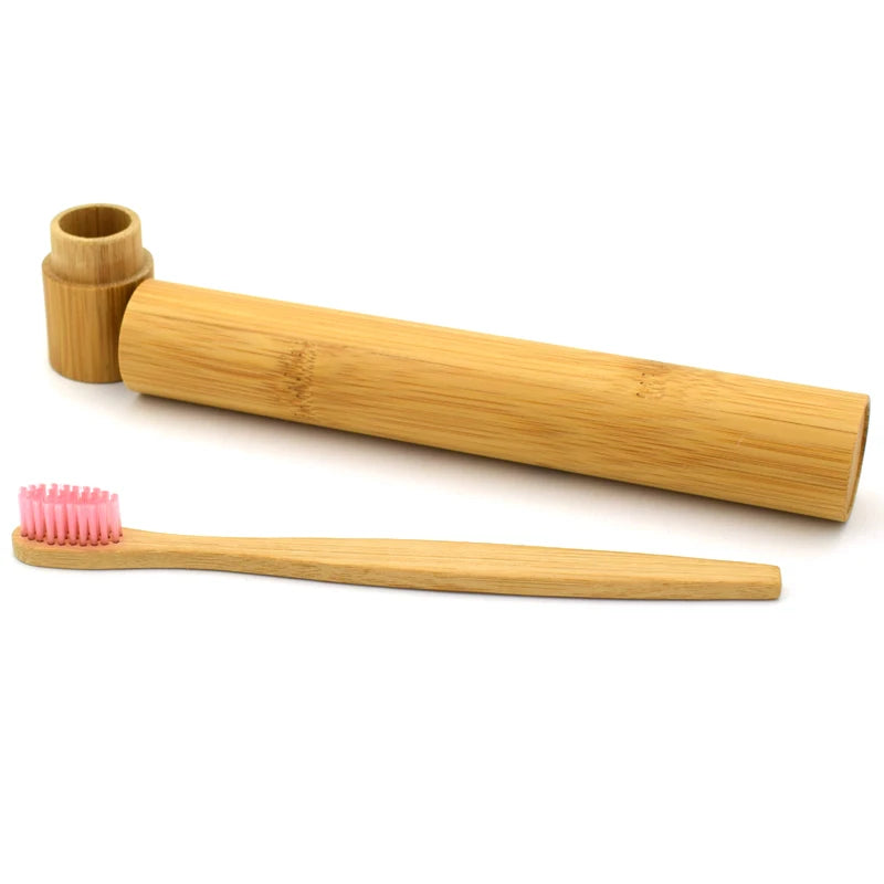 Natural Handmade Bamboo Toothbrush Replaceable Head Soft Toothbrush Travel Gift Cleaning Brush