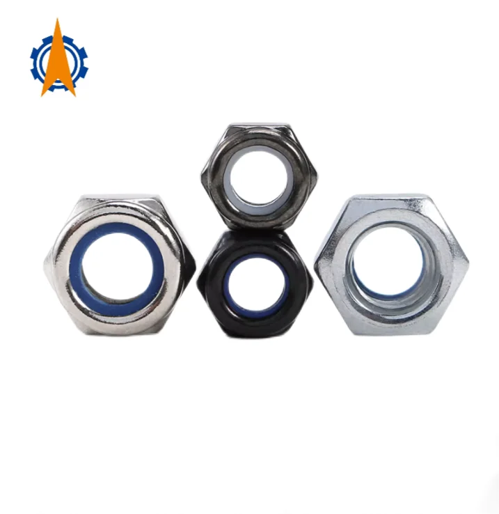 DIN985  Nylon Insert Stainless Steel 304 316 A2 A4 zinc plated Black oxide Lock Nut