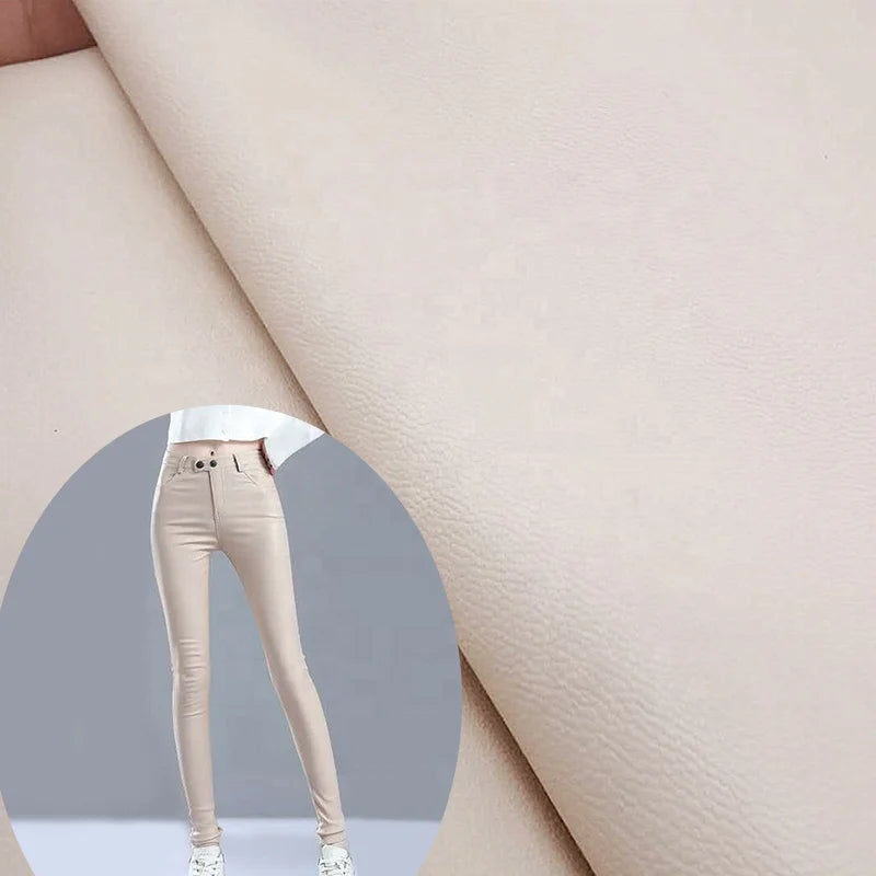 PFAS FREE Custom Color Brushed Knitting Backing High Stretch Pu Leather Smooth Pu Leather