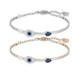 SC Adjustable Micro Inlaid Crystal Eye Bracelet Rose Gold Women Chain Bracelet Blue Rhinestone Evil Devil Eye Bracelet