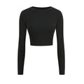 Basic Women T-shirts Cropped Women Tshirts Long Sleeve Crop Top