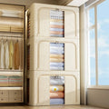Large Capacity Quilt Linen Storage Bag Clear Window Folding Organizer for Garage Use Bed Clothes Blanket Bedding Storage