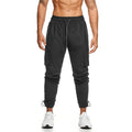 Custom Logo Mens White Polyester Zipper Pocket Gym Joggers 2022 Narrow Foot Elastic Waist Jogging Track Pants Joggers for Men