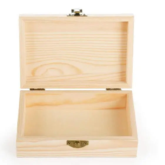 Unfinished Pine Wood Box for Home Decor Nautical Style Christmas Crafts Jewelry Storage Polished Technique for Gift Packaging