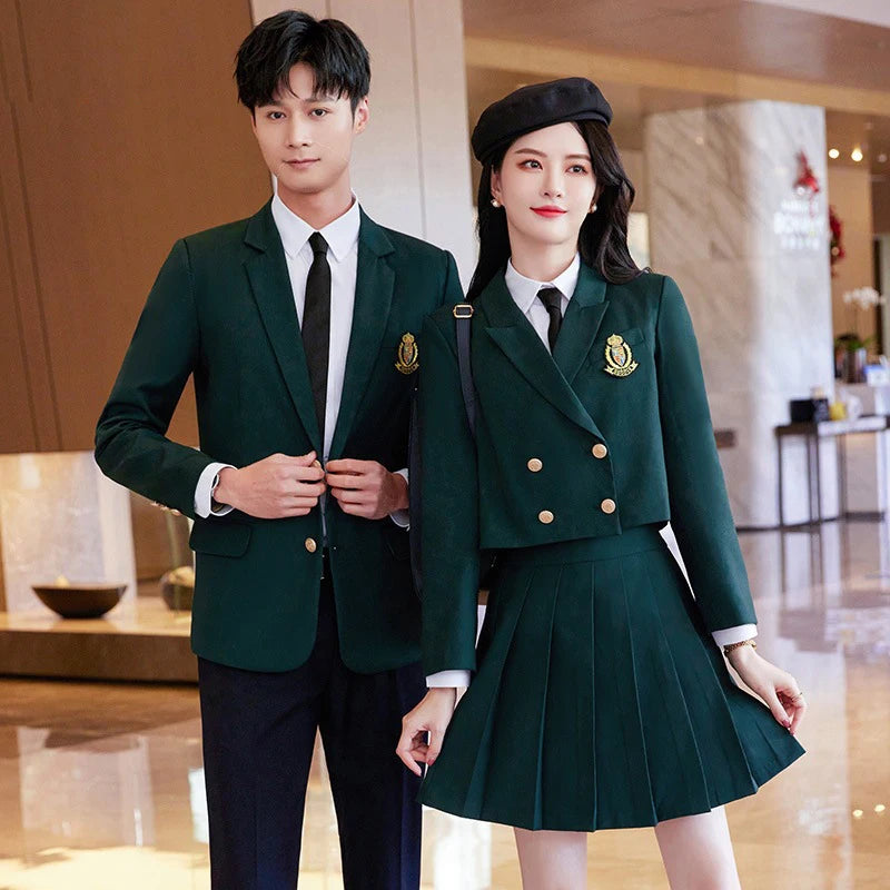 AI-MICH Choral Performance Smock Preppy Style Vest Set School Uniform Customize Neutral Style Knit 100% Polyester Autumn Custom