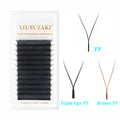 XIUSUZAKI Volume Eyelash Extension Pre Made Fan Clover 0.07 Eyelash Extension Triple Brown OEM Private Label YY Lash Extension