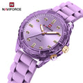 NAVIFORCE 7115 Woman Watches Fashion Waterproof 50m Polycarbonate Watch Reloj De Mujer Originales