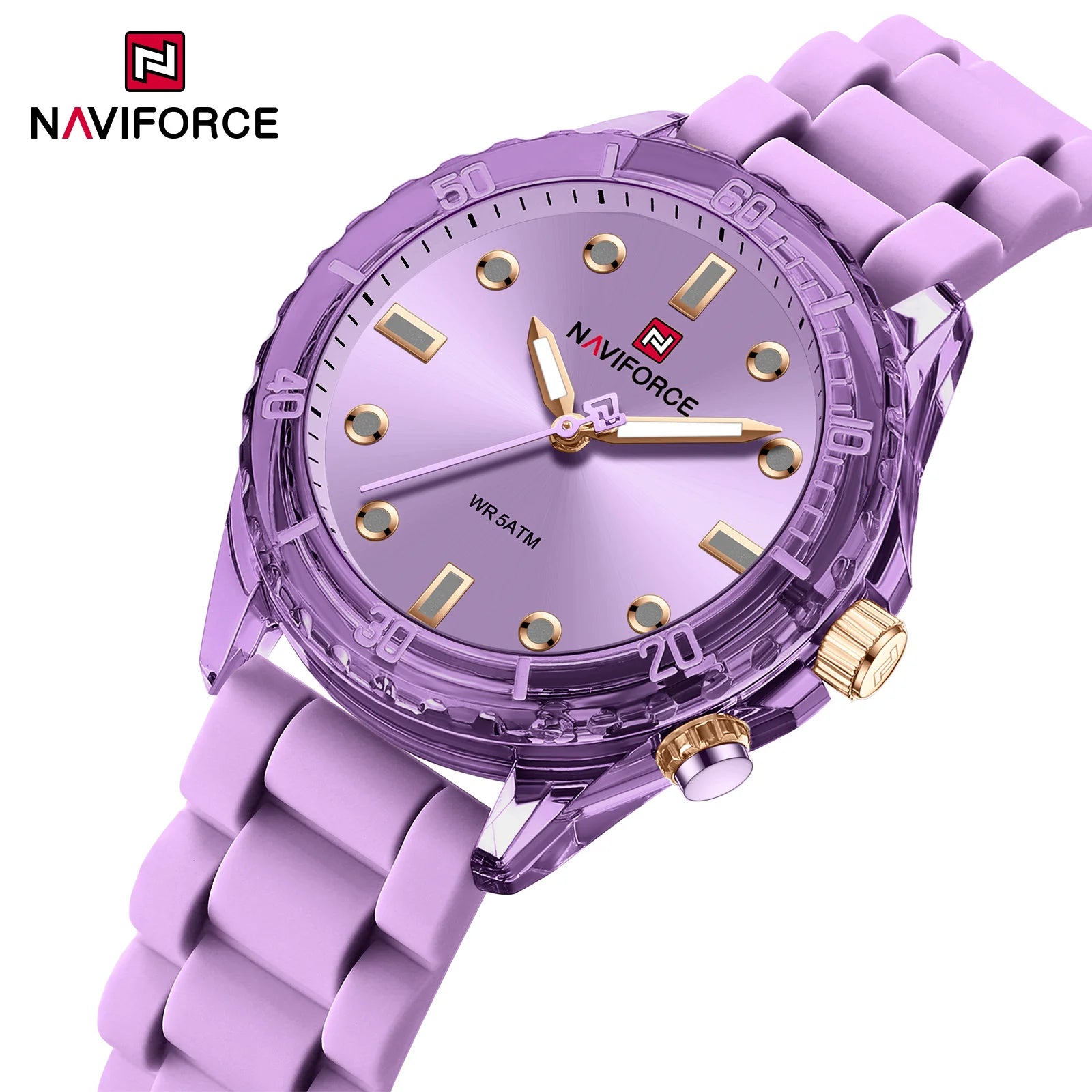 NAVIFORCE 7115 Woman Watches Fashion Waterproof 50m Polycarbonate Watch Reloj De Mujer Originales