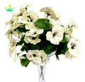 Artificial White Pansy Flowers Artificial Pansies Plastic Flower in Bulk Outdoor Plants Home Office Wedding Decor