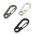 32mm Zinc Alloy Spring Backpack Paracord Clasps Mini SF Clips Carabiner Keychain EDC Silver/Gun Black