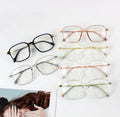 Fashion Anti-Blue Large Frame Myopia TR90 Transparent Metal Glasses Frame Square Optical Frame Anti Blue Light Glasses