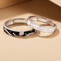 Valentine's Day Men Women Wholesale Adjustable  and the Rose Engagement Couple Ring Wedding Finger Jewelry