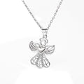 Fashion Dainty 925 Sterling Silver Angel Pendant Necklace for Women