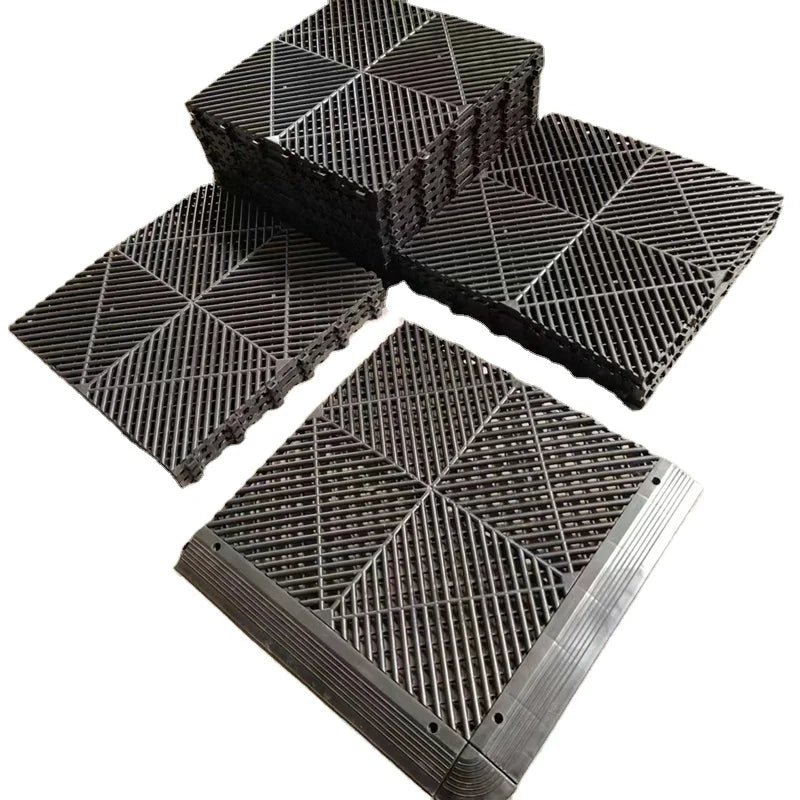 40*40*1.8cm Grille Soft Floor Tiles Garage for Car Detailing Shop Car Washroom Workshop Floor Covering