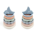 Non Toxic Baby Silicone Teething Rainbow Stacking Blocks