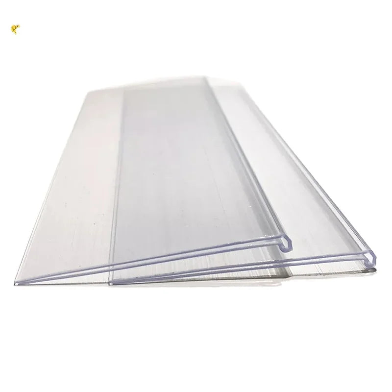 Custom PVC Self Adhesive Price Label Holder for Supermarket Shelf Edge Insert Paper Tags Peel and Stick Strip