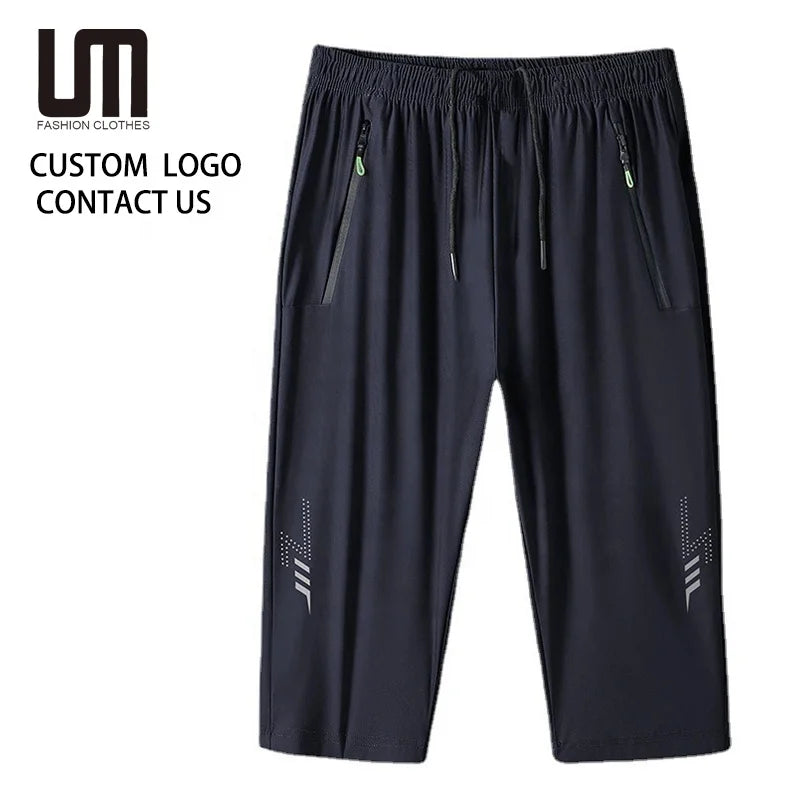 New Men's Sporty Worsted Shorts Summer Eco-Friendly Quick-Dry Breathable Casual Sports Sweatpants Loose-Fit Solid