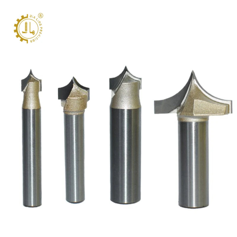 Tideway Customizable 1/2 Inch 1/4 Inch 6mm Round Over Wood CNC Bit Tungsten Carbide Point Cutting Round Over Bit for Wood