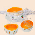 New Spot Wholesale Ceramic Pet Bowl Heightened Tilt Carrot Pet Feeding Bowl