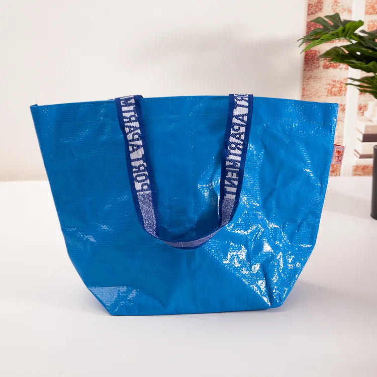 Custom Logo 70/80gsm Woven Tote Reusable Recyclable PP Woven Laminated Shopping Tote Bags