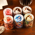 2M/Roll PET Tape Coffee Girl Series Shell Light Handbook Decoration Material Loop Stickers