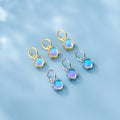 5mm Tiny Bezel Setting 925 Sterling Silver Round Moonstone Pendant for Jewelry Making