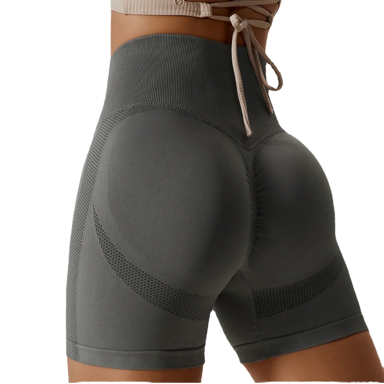 PASUXI Wholesale High Waist Scrunch Butt Yoga Biker Shorts Women Tummy Control 4-Way Stretch Gym Workout Running Shorts