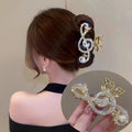 Para El Cabello Moda Rhinestone Music Note Shark Clip Fashion Decor Ponytail Hair Claw MegaBDM