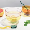 Custom Made Creative High Borosilicate Heat-resistant Household Contrasting Colored Glass Bowl