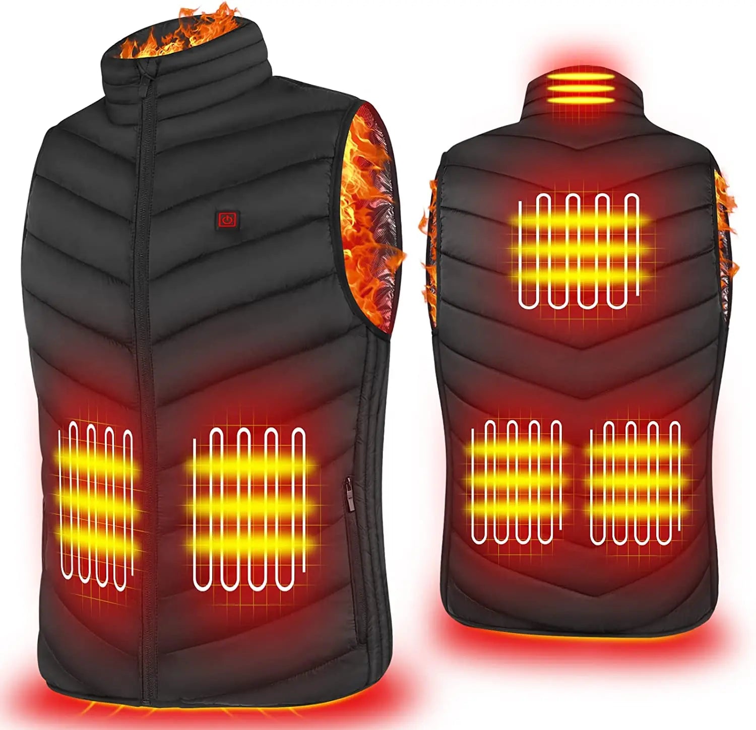 Usb 5V Smart Battery Heated Winter Warm Thermal Polyester Men Women Unisex Heating Vest Gilet Jacket