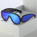 New Hot Trend Oversize Sunglasses Stylish One-Piece Big Blue Coffee Y2K Eyewear for Men Women Individual Oversized Sunglasses