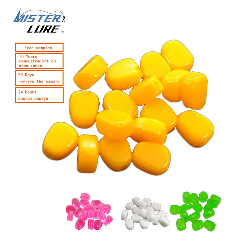 MISTER LURE 0.4g 10mm Artificial Grain Smell Carp Fishing Soft Lure False Corn Grain Lures