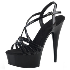 Black band pole dance high heels 15cm ultra high heels Club banquet party platform leaky toe High Heels Sandals