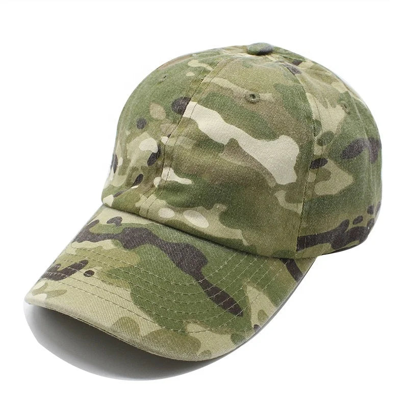 Colourful Blank Camouflage Printed Sport Hat 6 Panel Camo Baseball Cap for Women Men
