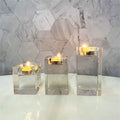New Hot Crystal Glass Candle Holder Stick High Temperature European Upscale Dinner Wedding Bar Party Candlestick Table Romantic