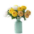 Wholesale Large White Orange Silk Chrysanthemum Single Stem Artificial Flowers for Home Party Graduation/New Year Decorations