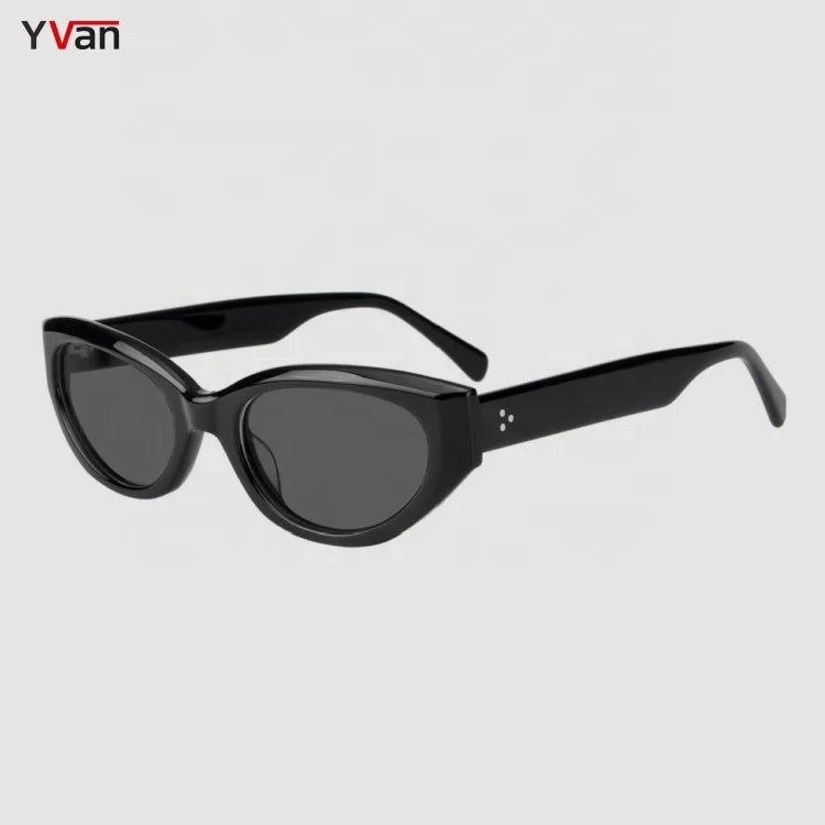 Wholesale Custom Good Price Polarized Full Rim Cat Eye Sunglasses Fashion Shading Acetate Trend 2026
