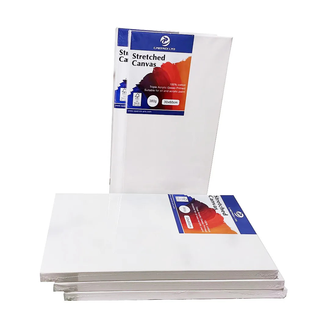Art Supplies 30*60cm 380g Blank White Canvases with Fir Wood Frame