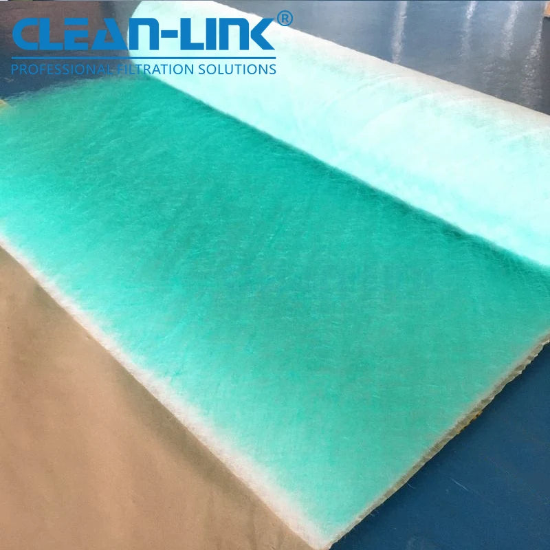 Clean-Link Customized Fiberglass Paint Stop Filter Roll Spray Booth Floor Filter
