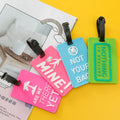 Luggage Tag Pvc Soft Rubber Travel  Sublimation Luggage Identification Tag Personalized Passport Holder with Letter Luggage Tag