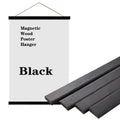 SHART Solid Wood Frame Magnets Poster Hanger Custom Logo Canvas Wall Painting Digital Printing for Kids Diy Wooden Holder Black