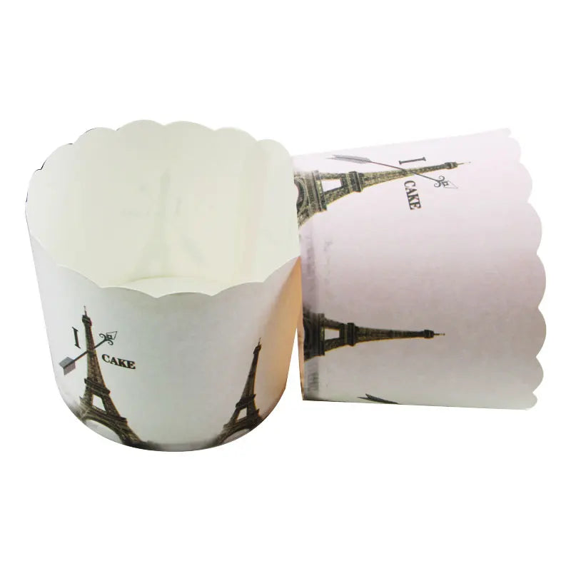 Wholesale Disposable Sustainable Round Stocked Paper Baking Cups with Customized Color and 50*45 Size